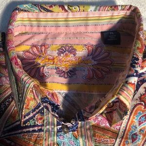 Robert Graham get noticed silk trim cotton shirt